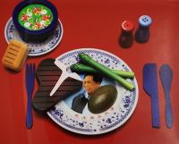 T Bone Steak & Baked Potato & Asparagus &Side Salad & Mao by Jim Riswold