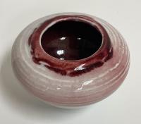 Untitled (Pink Glazed Pot) by Signature Illegible